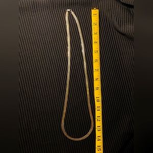 Italian Silver 925 herringbone 30 inch necklace